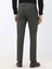 Haki Düz Dokuma Regular Fit Casual Pamuk Karışımlı Pantolon 4