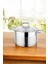 Lines Silver Derin 18 x 10 Düz Çelik Tencere Cam Kapak Gümüş Kulp C-0002-1 1