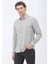 Gri Baskılı Regular Fit Dokuma Casual Gömlek 1