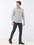 Gri Baskılı Regular Fit Dokuma Casual Gömlek 2