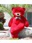Sevimli 90 cm Peluş Ayı ile Premium Yumoş Kırmızı Peluş Ayıcık Buketi 5