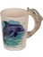 3d Animal Mug Serisi Özel Motifli El Boyaması Yunus Balığı Tasarımlı Kahve Fincanı Kupa Bardak 300 Ml 3