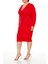 Plus Size Kruvaze Yaka Elbise 4