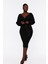 Plus Size Kruvaze Yaka Elbise 1