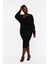 Plus Size Kruvaze Yaka Elbise 2