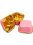 Muffin Kek Kapsülü Kare Pembe-Altın 25'li x 5 Paket 2