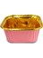 Muffin Kek Kapsülü Kare Pembe-Altın 25'li x 5 Paket 4