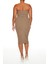 Plus Curve Straplez Midi Triko Elbise 4