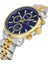 Davıd Guner Lacivert Kadranlı Sarı-Gümüş Paslanmaz Masif Çelik Erkek Kol Saati 4