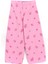 Desenli Bol Paça Kız Çocuk Denim Pantolon Pembe 001-0001964 1