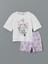 Lcw Kids Bisiklet Yaka Baskılı Kız Çocuk Şortlu Pijama Takımı 1