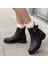 Wennes Siyah Cilt Topuklu Bot 4