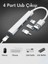USB 3.0 4 Port USB Çoklayıcı Çoğaltıcı Çevirici Metal Sağlam Tasarım 3