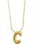 Çelik Balon Harf Kolye Gold -C Harfi 1