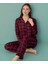 Kadın Büyük Beden Kareli Önden Düğmeli Pijama Takımı 1