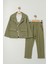 Keten Ceketli Çimalı Erkek Çocuk 3 lü takım - Yeşil 1