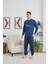 Kly 8040 Sıfır Yaka Manşetli Pijama Takım 1