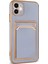 Apple iPhone 11 Kılıf Zore Bark Kartlıklı Kapak-Lila 5