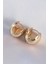 Pirinç Gold Renk İçi Boş Minimal Topçuk Küpe 2