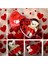 Romantik Sevgililer Günü Hediyesi Mini Boy Zarif Metal Kalp Kutuda Mini Ayıcık ve 3 Yapay Gül (12 Cm) 1
