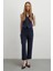 Önü Pensli Skinny Kumaş Pantolon Lacivert 1