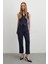 Önü Pensli Skinny Kumaş Pantolon Lacivert 3