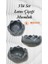 3 Lü Lotus Çiçeği Mumluk Seti - Dekoratif Tealight Mumluk Beton Antrasit 1