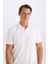 Slim Fit Dar Kesim Polo Yaka Kısa Kollu Pamuklu Basic Düz Tişört M6609AZ25SP 4