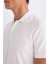 Slim Fit Dar Kesim Polo Yaka Kısa Kollu Pamuklu Basic Düz Tişört M6609AZ25SP 5