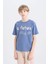 Erkek Çocuk Bisiklet Yaka Baskılı Kısa Kollu Tişört D9259A825SM 1