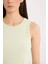 Slim Fit Dar Kesim Halter Yaka Basic Düz Fitilli Kaşkorsel Atlet A8859AX25SP 5