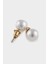 Kadın 2'li İncili Gold Küpe E3985AXNS 3