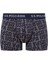 U.s Polo Assn. 80503 Erkek Pamuklu 3'lü Boxer-Indigo&lacivert&baskılı 3