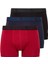 Erkek Bordo-Lacivert-Siyah 3 Lü Boxer 1