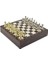 Büyük Boy Metal Klasik Satranç Tk. Parlak ve Ceviz Desenli Sandıklı Mdf TAHTASI(36X36 Cm.) 3
