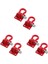 6x Metal Tırmanma Römork Çekme Kancası Kanca Tokası, Vinç Kelepçeleri Aksesuarı 1/10 Ölçekli Rc Paletli Kamyon D90 SCX10 Kırmızı (Yurt Dışından) 1