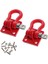 6x Metal Tırmanma Römork Çekme Kancası Kanca Tokası, Vinç Kelepçeleri Aksesuarı 1/10 Ölçekli Rc Paletli Kamyon D90 SCX10 Kırmızı (Yurt Dışından) 3