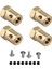 4pcs 5mm Ila 12MM Pirinç Birleştirici Tekerlek Hub Hub Hex Adaptör Wpl B14 B16 C14 C24 Mn D90 D91 MN99S Rc Araç Yükseltme Parçaları (Yurt Dışından) 6