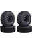1.9 Beadlock Tekerlekler Tırmanma ve Kauçuk Lastikler 120MM Çap 1/10 Rc Araç Axıal SCX10 Iı -4 T6 Siyah (Yurt Dışından) 1