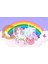 Gökkuşağı Bulutlar Kelebekler Unicorn Çocuk Odası Poster Duvar Kağıdı 1