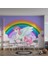 Gökkuşağı Bulutlar Kelebekler Unicorn Çocuk Odası Poster Duvar Kağıdı 2