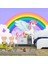 Gökkuşağı Bulutlar Kelebekler Unicorn Çocuk Odası Poster Duvar Kağıdı 4