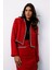 Aksesuar Detaylı Tüvit Ceket - Kırmızı 2