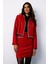 Aksesuar Detaylı Tüvit Ceket - Kırmızı 3