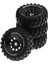 4 Adet 93MM Metal 1.9 Inç Beadlock Jant Lastik Lastik Seti 1/10 Rc Paletli Araba Traxxas, 10 Delik 12MM Adaptör, Siyah (Yurt Dışından) 1