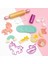 Doğal Oyun Hamuru Unicorn Dream Set 4*150GR, Kalıp, Damga Roller, Ahşap Mini Merdane 2