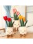 3 Adet Lale Peluş Oyuncak, Saksı Atmak Peluş Bebek, Yumuşak Peluş Oyuncaklar Kapalı Dekorasyon Festivali Hediyeleri (Lale-Kırmızı + Turuncu + Pembe)1 (Yurt Dışından) 1