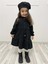 Kaşe Kumaş Şapkalı Kız Çocuk Elbise MNK0559 1