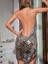 Halter Yaka Mini Payet Elbise - Sılver 4