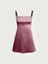 Saten Mini Elbise - Pastel Pembe 1